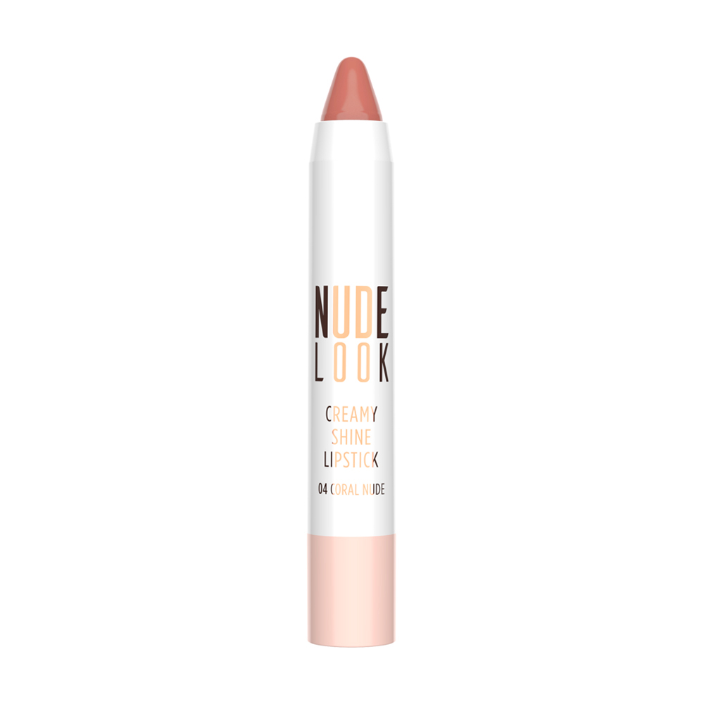 Помада-олівець для губ Golden Rose Nude Look Creamy Shine Lipstick 04 Coral Nude, 3.5 г